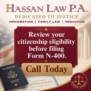Review your citizenship eligibility before filing Form N-400. Call Today.